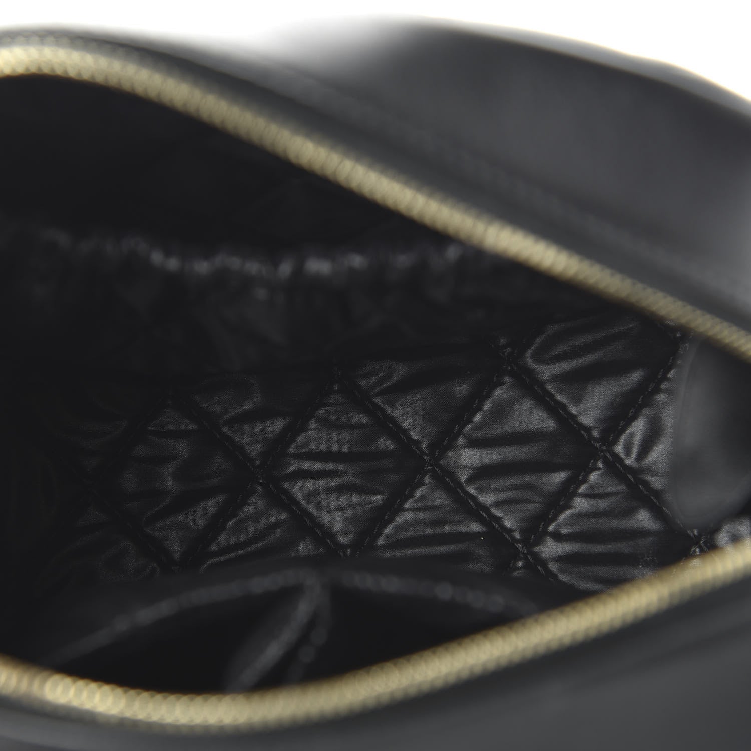 Chanel Lambskin Quilted Medium Curvy Pouch Cosmetic Case Black 5 of 11