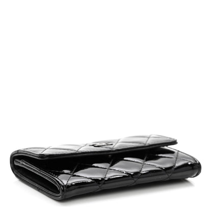 Chanel Patent Quilted Flap Card Holder So Black 4 of 10
