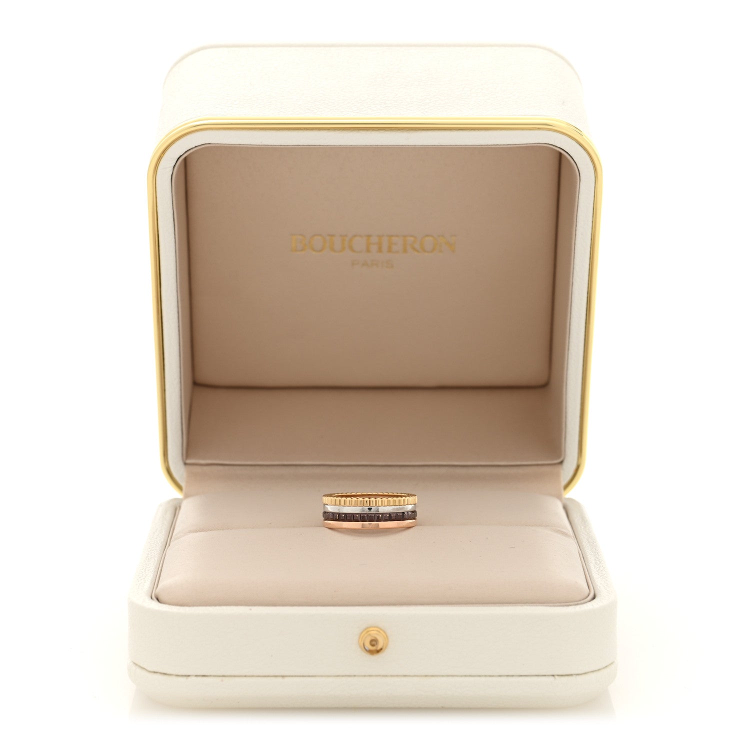Boucheron 18K Pink Yellow White Gold PVD Small Quatre Classique Ring 56 7.5 5 of 5