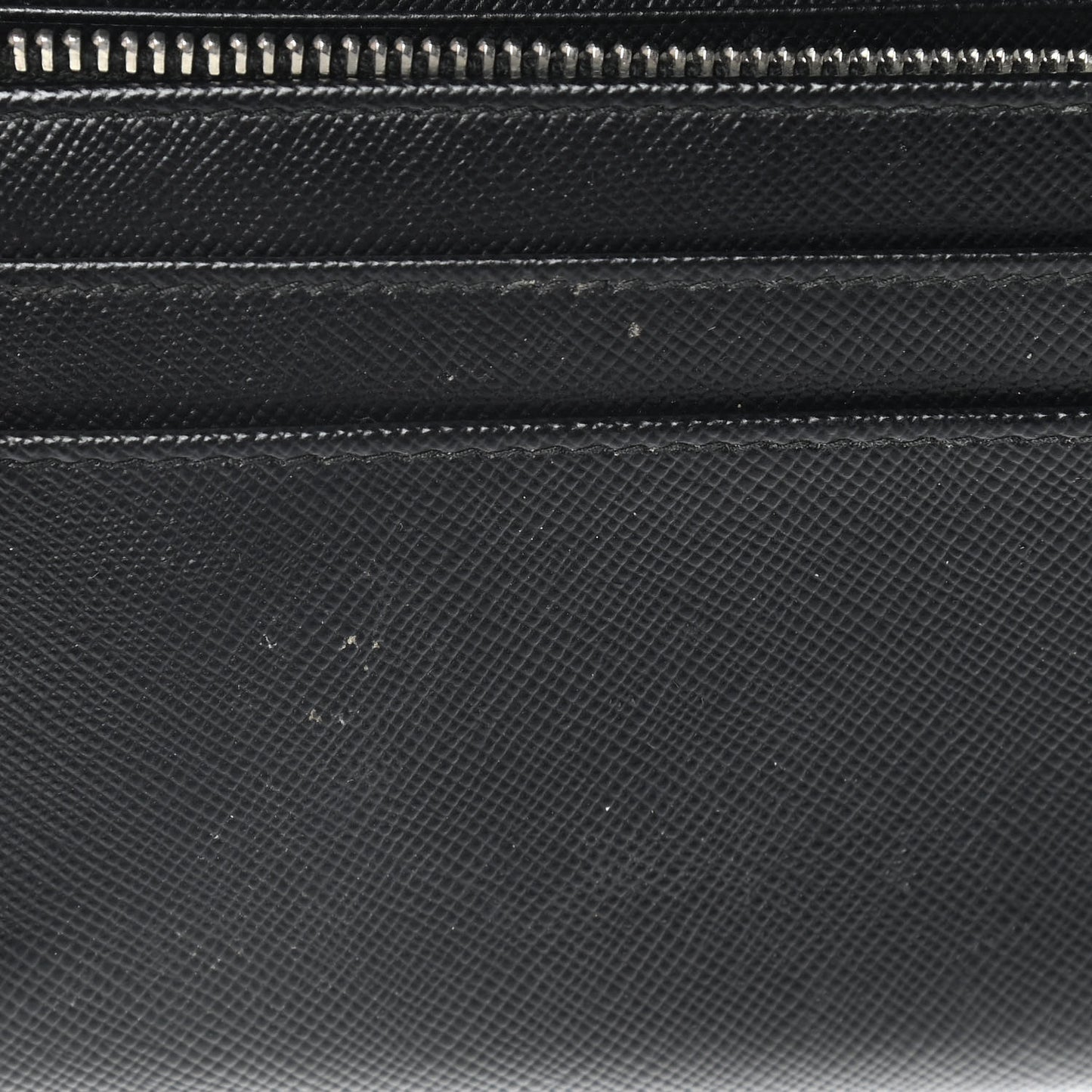 Saffiano Triangle Continental Flap Wallet Black