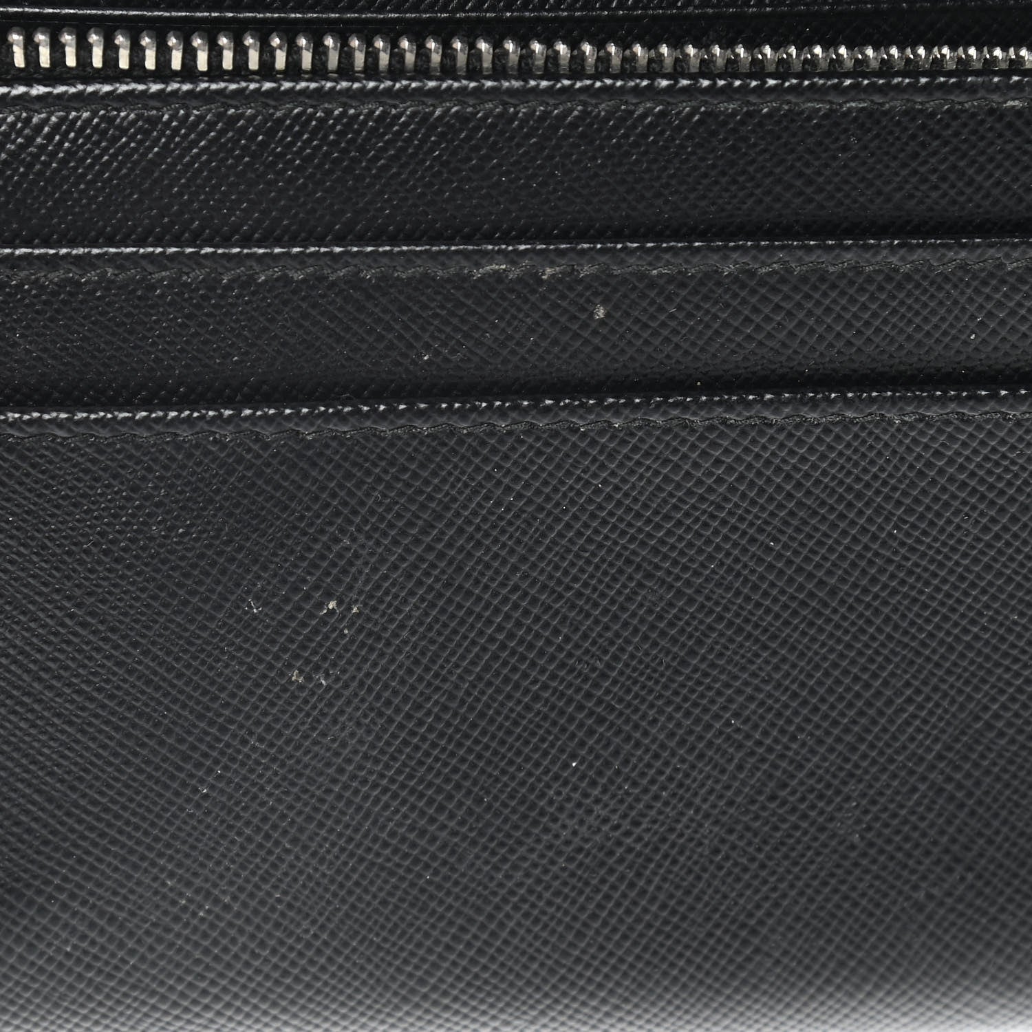 Prada Saffiano Triangle Continental Flap Wallet Black 11 of 13
