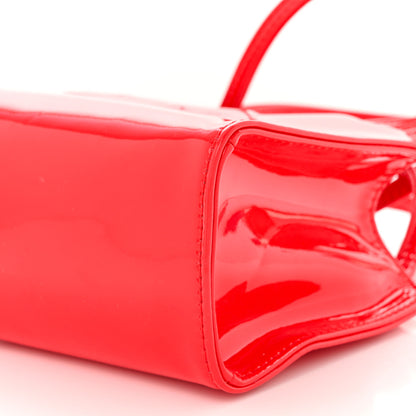 Telfar Patent Vegan Leather Small Shopping Bag Red 10 of 10