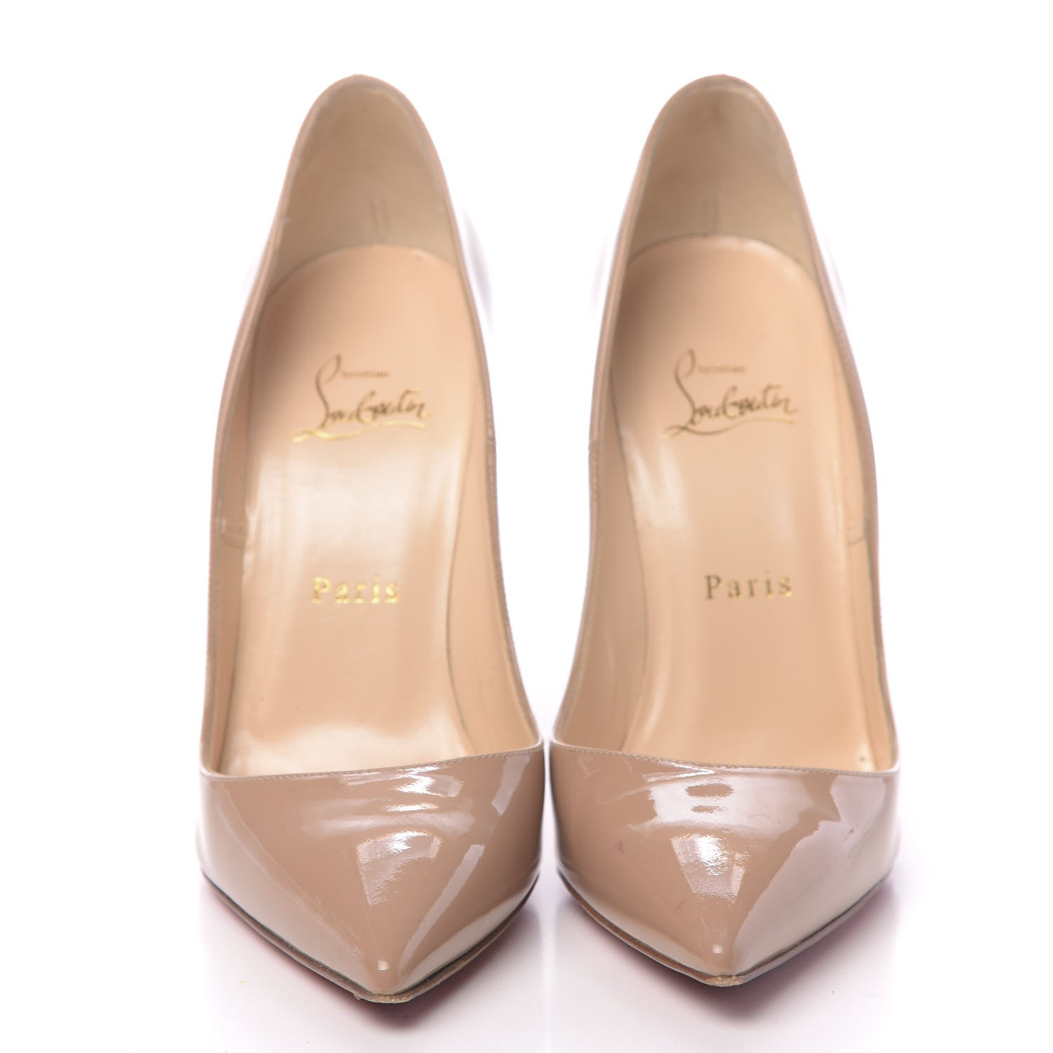 Christian Louboutin Patent So Kate 120 Pumps 37.5 Nude 2 of 9
