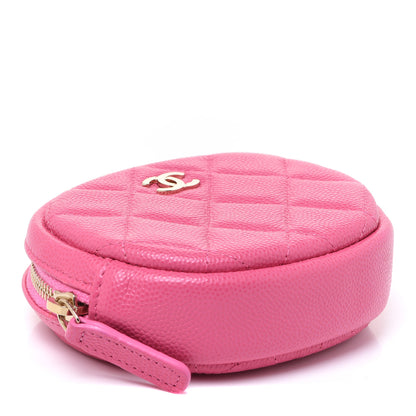 Chanel Caviar Quilted Zip Around Classic Coin Purse Pink 4 of 8