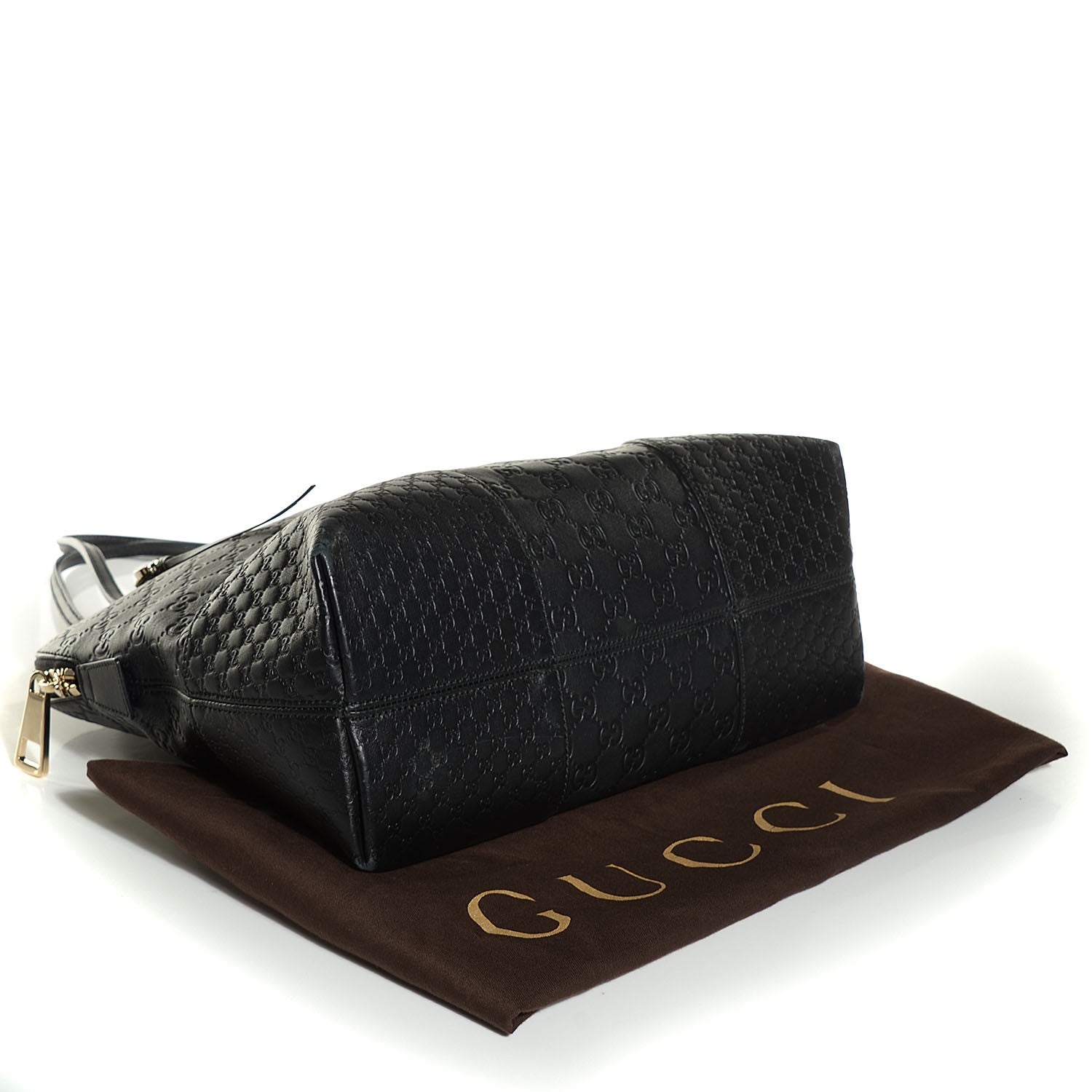 Gucci Guccissima Medium Bree Shoulder Bag Black 4 of 9