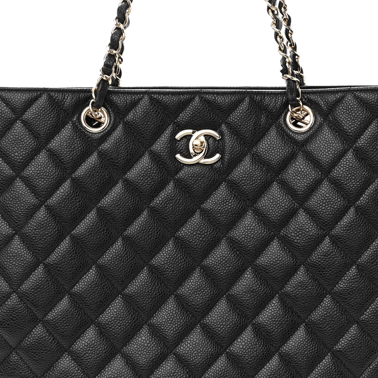 Chanel Caviar Quilted Large Shopping Tote Black 8 of 10