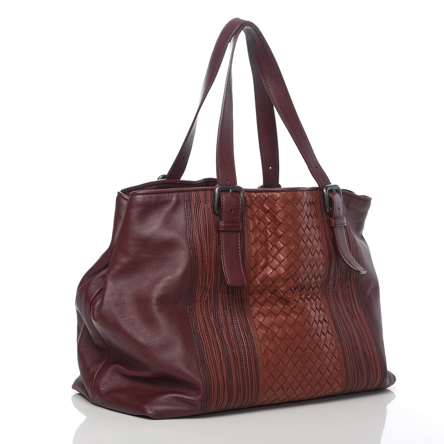 Bottega Veneta Nappa Intrecciato Embroidered Tote Barolo Brique 3 of 14