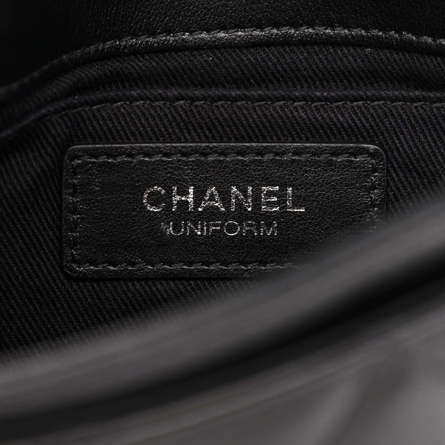 Chanel Calfskin Quilted CC Uniform Flap Belt Bag Black 6 of 12