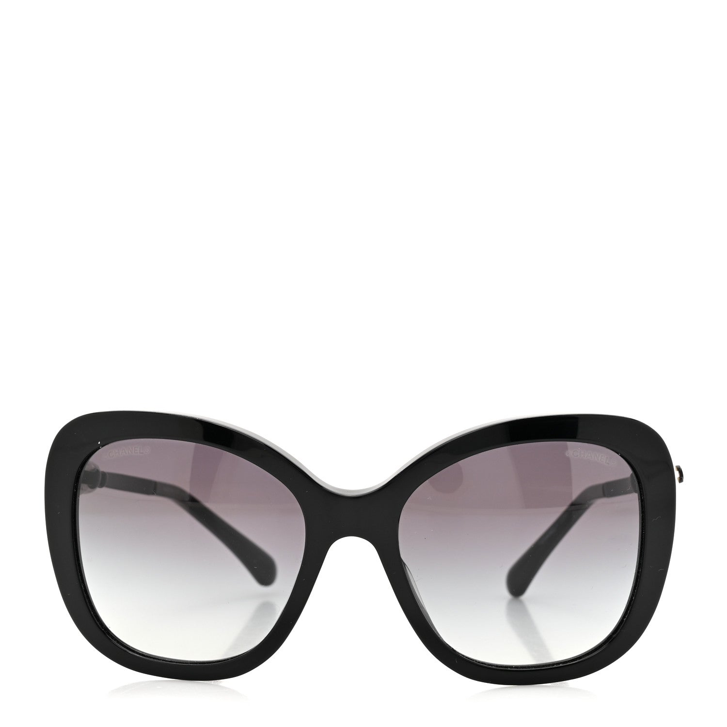 Chanel Acetate Polarized Butterfly Winter Pearl Sunglasses 5339-H-A Black 2 of 8