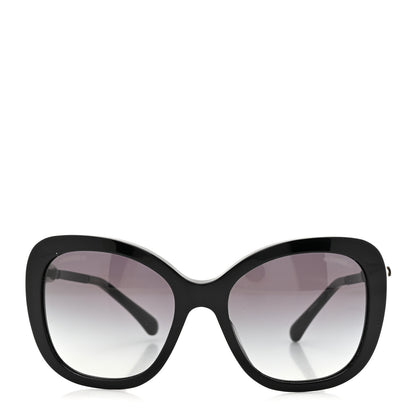 Chanel Acetate Polarized Butterfly Winter Pearl Sunglasses 5339-H-A Black 2 of 8