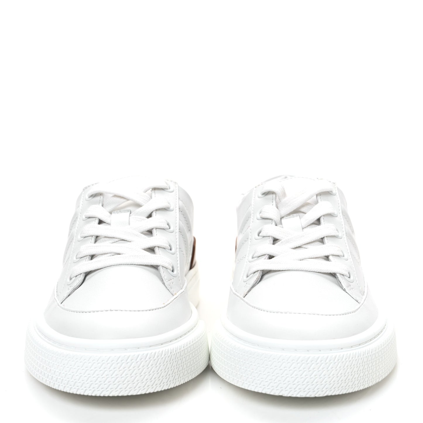 Calfskin Deep Sneakers 36 White Naturel