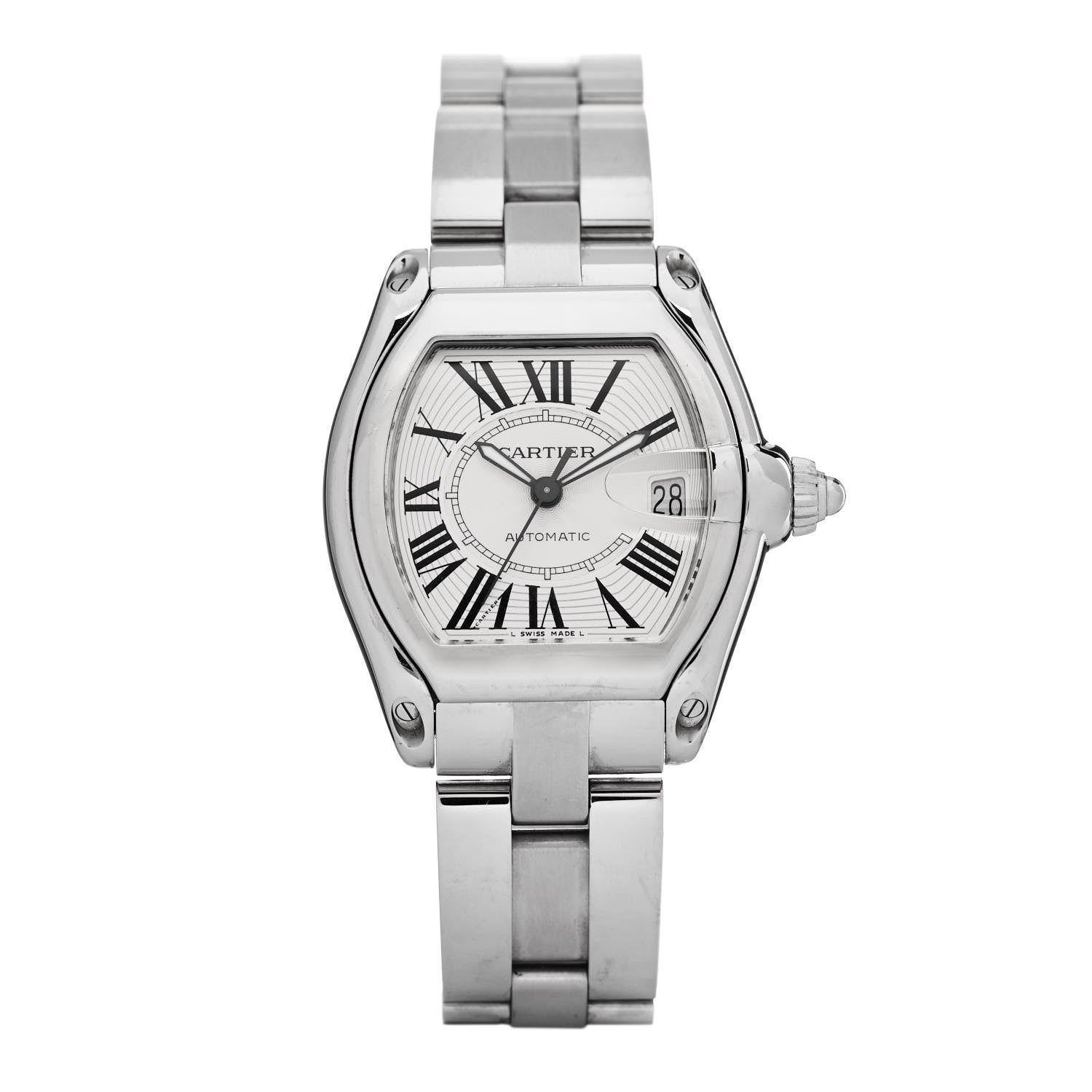 Cartier Stainless Steel 37mm Roadster Automatic Watch 1 of 5