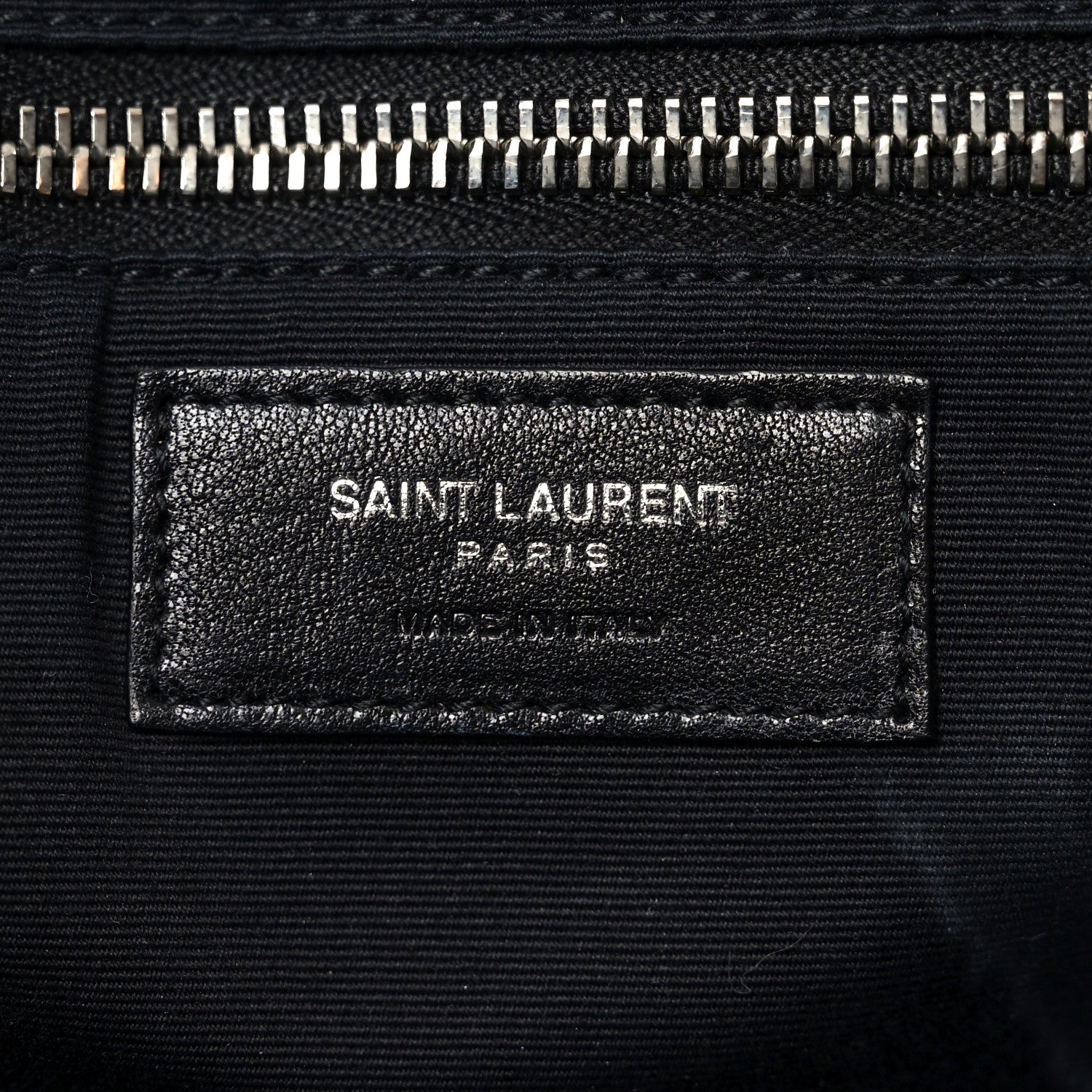 Saint Laurent Raffia Linen Calfskin Rive Gauche Tote Black 7 of 12
