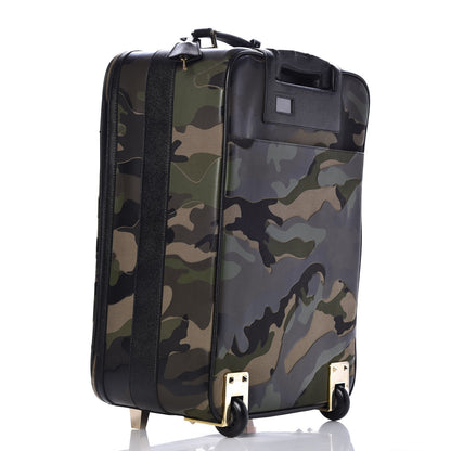 Valentino Garavani Nappa Canvas Camouflage Rolling Luggage Green 3 of 9
