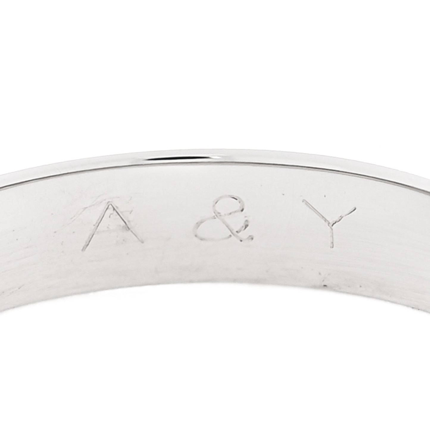 Platinum 3mm C De Cartier Wedding Band Ring 45 3.25