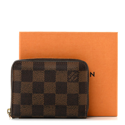 Louis Vuitton Damier Ebene Zippy Coin Purse Rose Ballerine 10 of 10