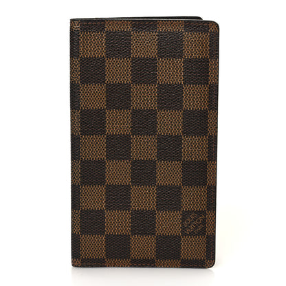 Louis Vuitton Damier Ebene Checkbook Cover Wallet 1 of 8
