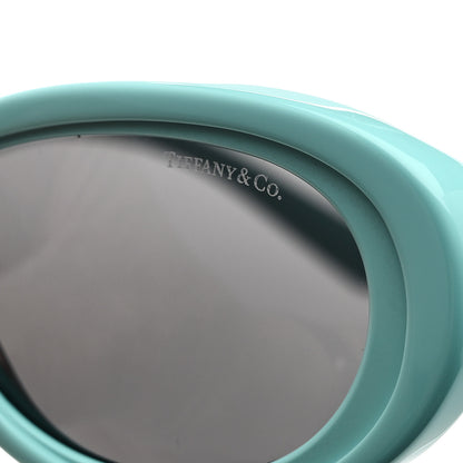 Tiffany Acetate Return to Tiffany Oval Sunglasses TF 4221 Tiffany Blue Dark Gray 7 of 8