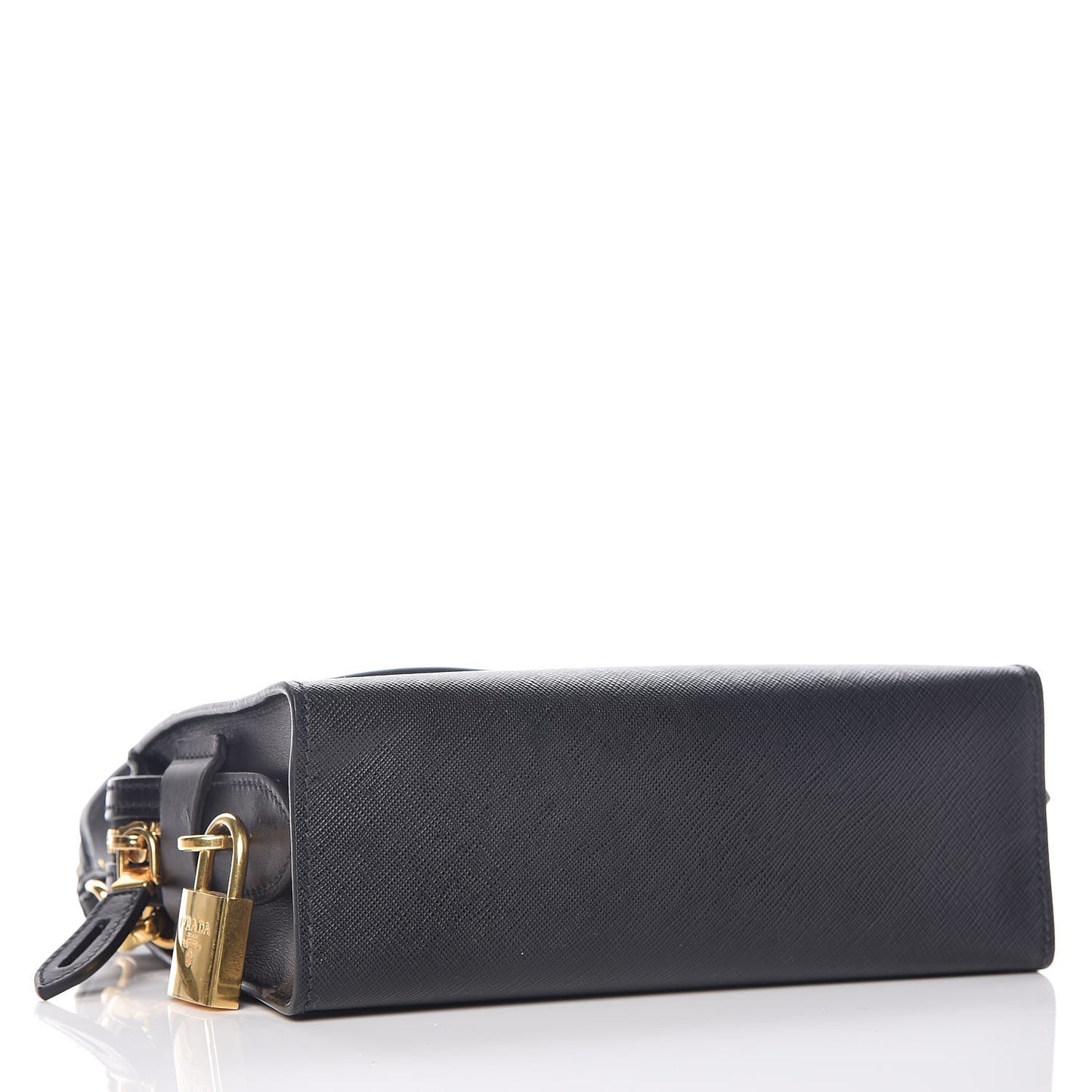 Saffiano Soft Calfskin Bandoliera Bag Black
