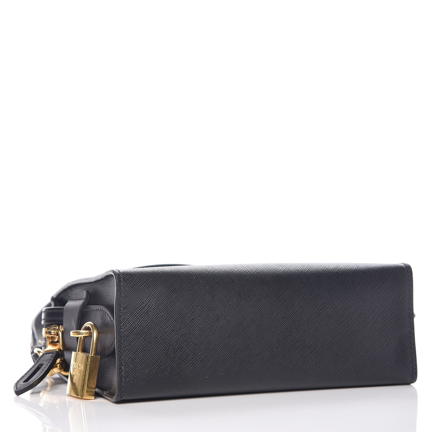 Prada Saffiano Soft Calfskin Bandoliera Bag Black 4 of 10