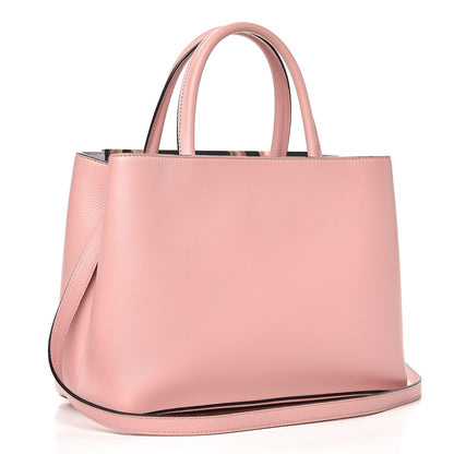 Fendi Vitello Dolce Century Petite 2Jours Tote Bubblegum Lilla Oliva 3 of 10