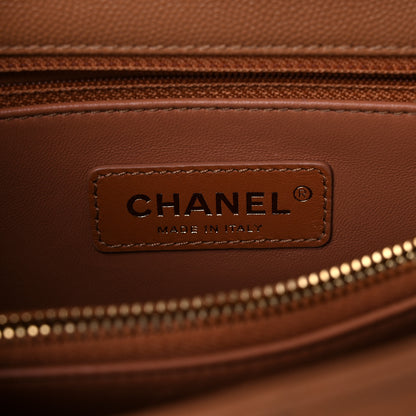 Chanel Caviar Quilted Small Coco Handle Flap Brown 7 of 13