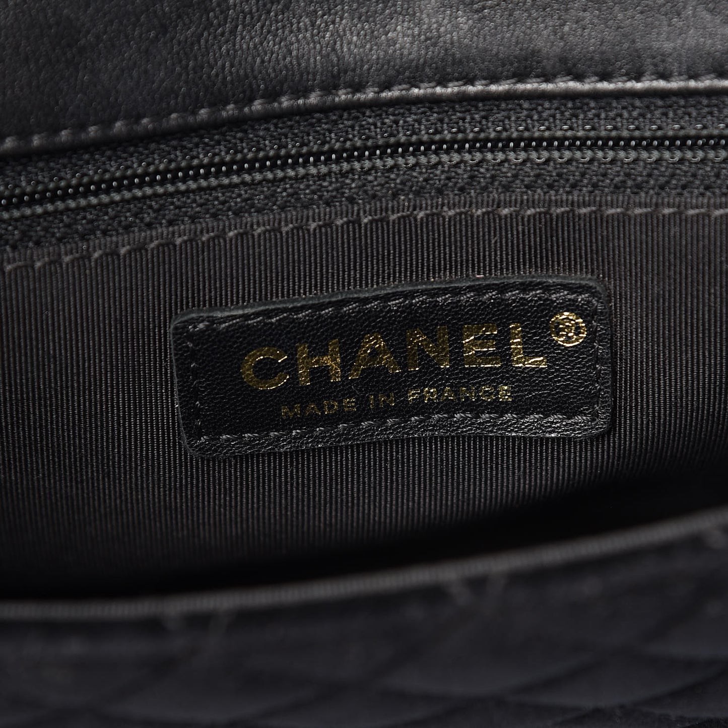 Metallic Lambskin Velvet Quilted Medium Flap Black