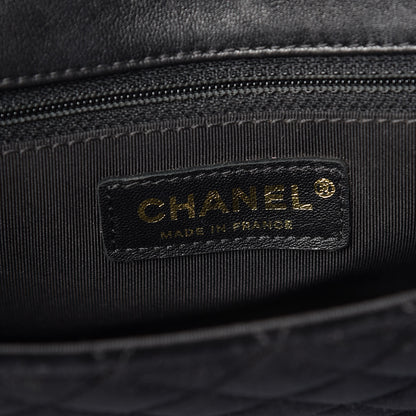 Chanel Metallic Lambskin Velvet Quilted Medium Flap Black 6 of 9