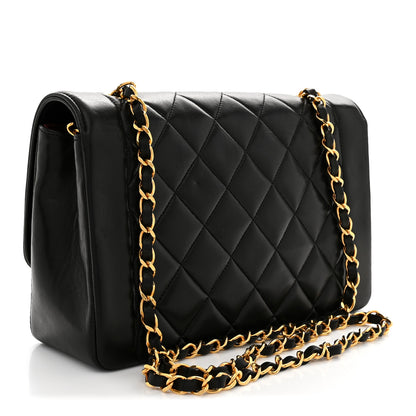 Chanel Lambskin Quilted Medium Single Flap Black 3 of 12