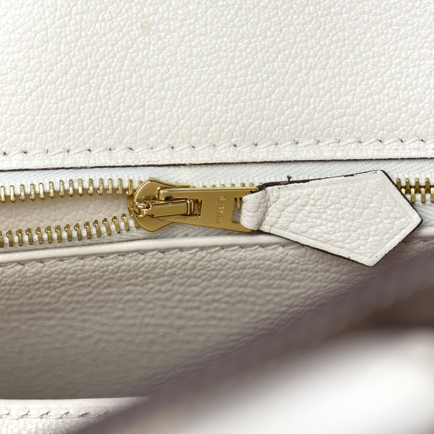 Hermes Epsom Horseshoe Birkin 25 Etoupe Craie 18 of 35