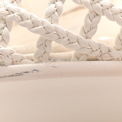 Chanel Braided Lambskin Mule Sandals 39 White 11 of 12