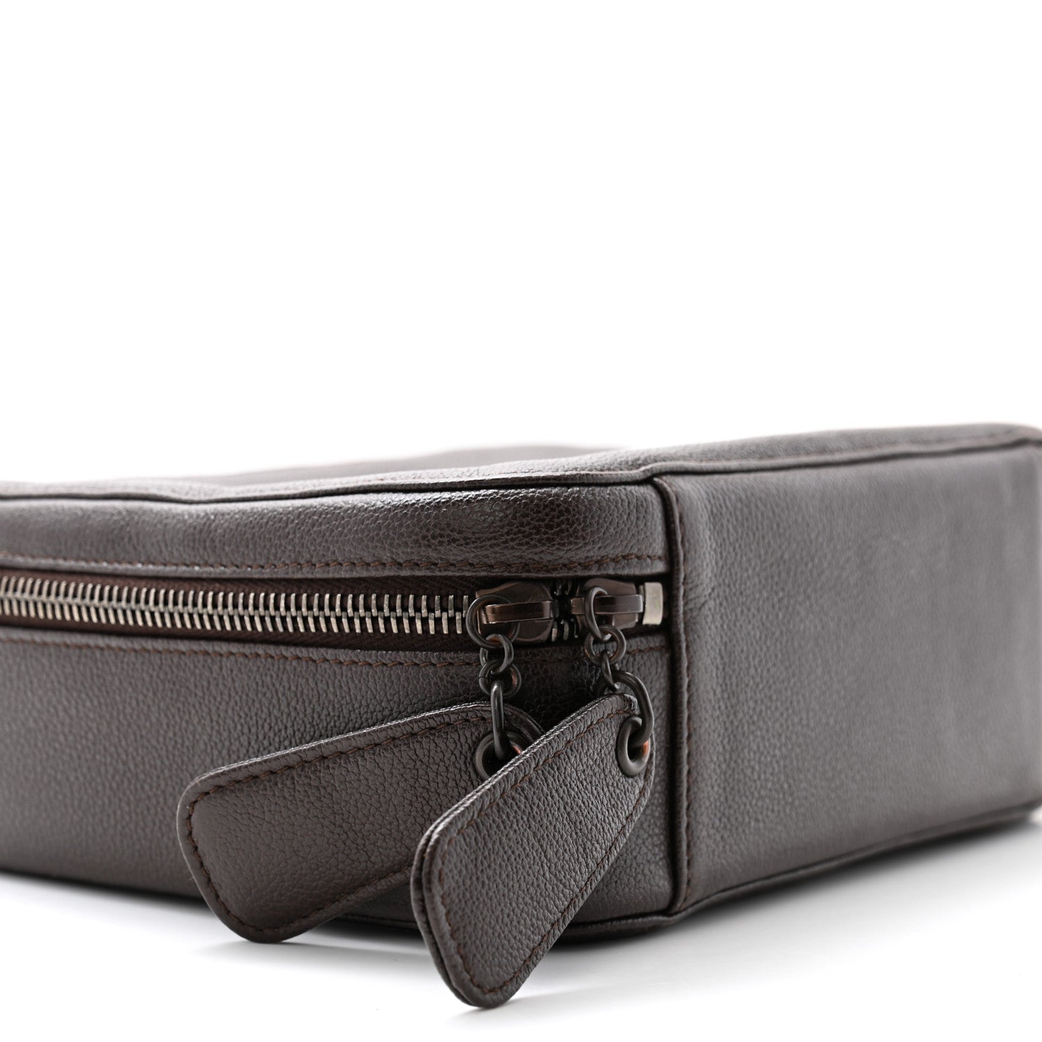 Chanel Grained Calfskin Timeless CC Vanity Case Dark Brown 10 of 12