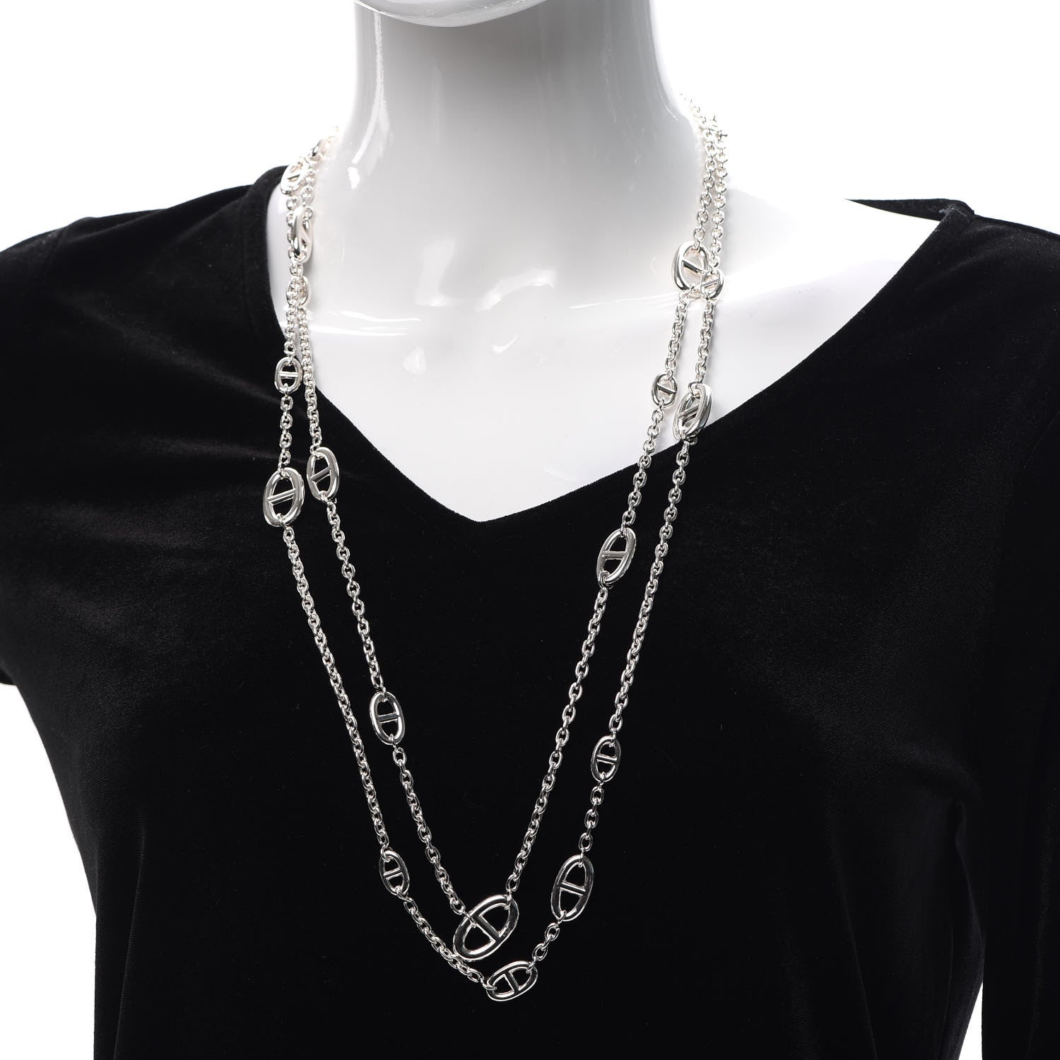 Hermes Sterling Silver Farandole Necklace 160 2 of 4