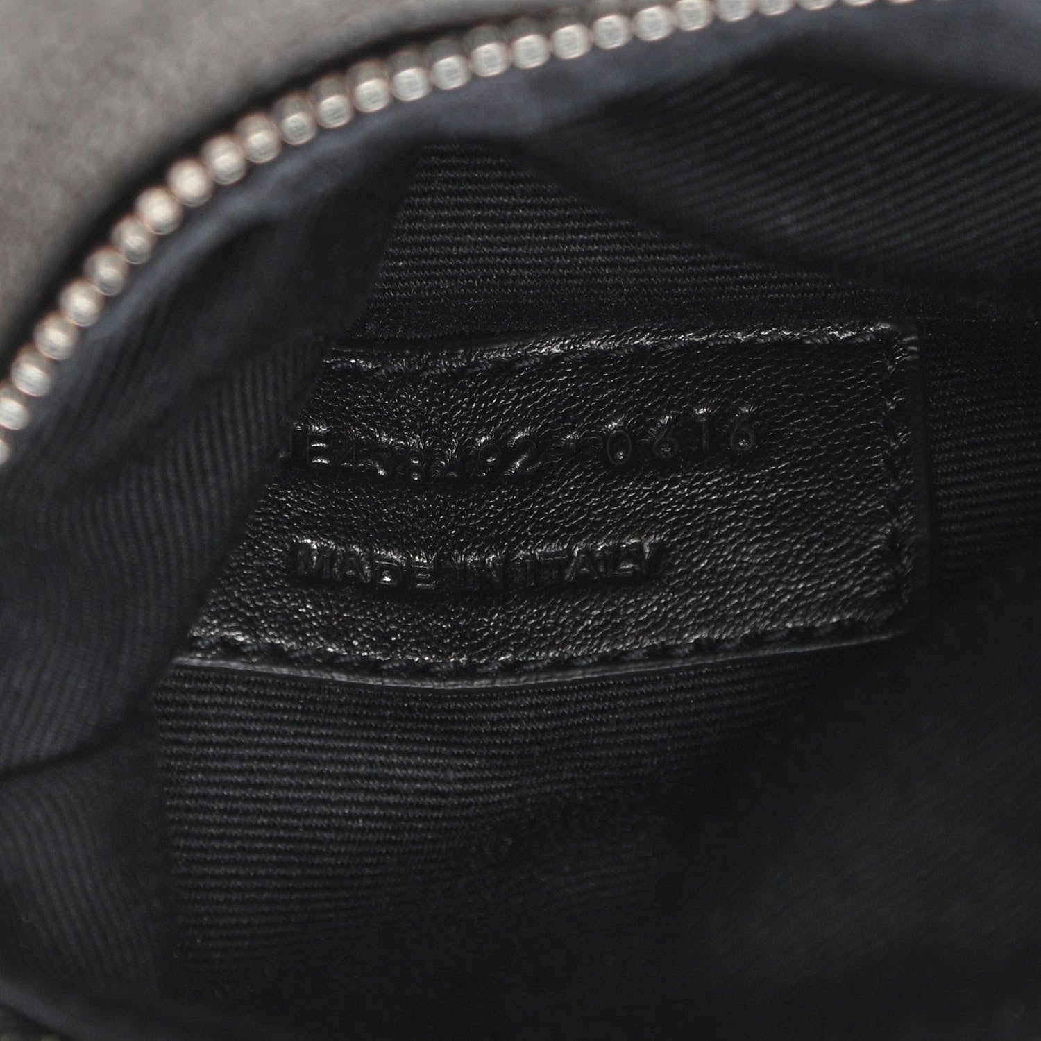 Saint Laurent Sheepskin Matelasse Chevron Monogram College Chain Wallet Coal 7 of 10