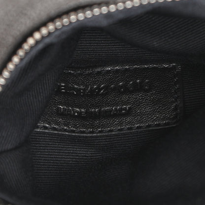 Saint Laurent Sheepskin Matelasse Chevron Monogram College Chain Wallet Coal 7 of 10