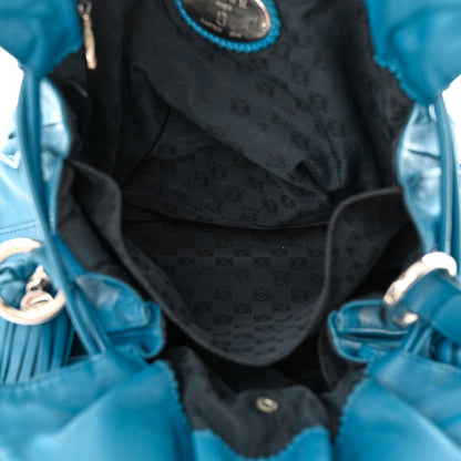 Loewe Calfskin Flamenco Shoulder Bag Turquoise 5 of 13