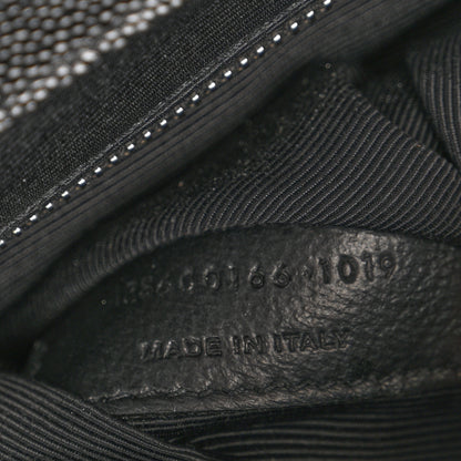 Saint Laurent Grain De Poudre Textured Mixed Matelasse Large Triquilt Monogram Satchel Black 7 of 12