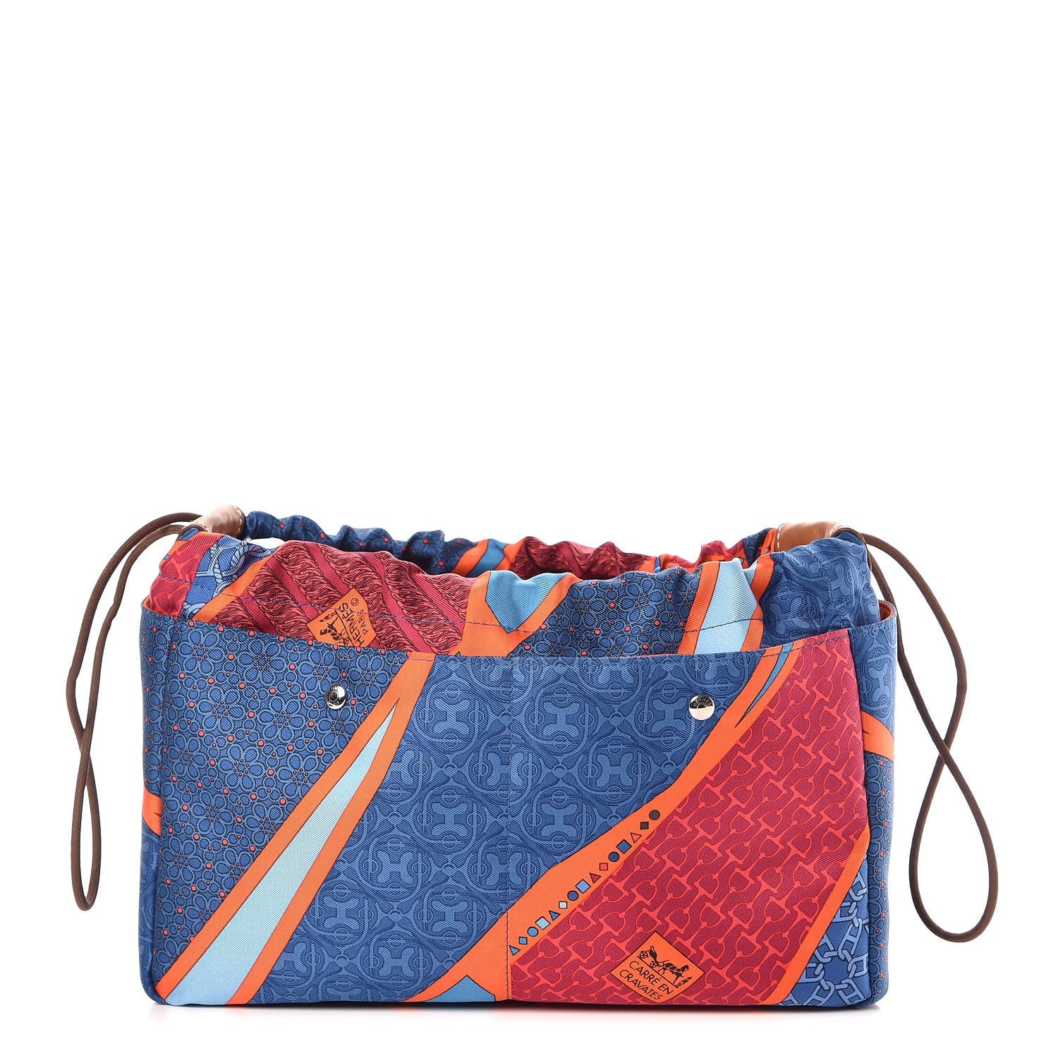 Hermes Silk Carre en Cravates Fourbi 25 MM Pouch Bleu Saphir 1 of 7