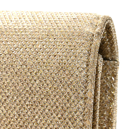 Saint Laurent Metallic Canvas Woven Small Classic Monogram Kate Tassel Chain Wallet Gold 10 of 14