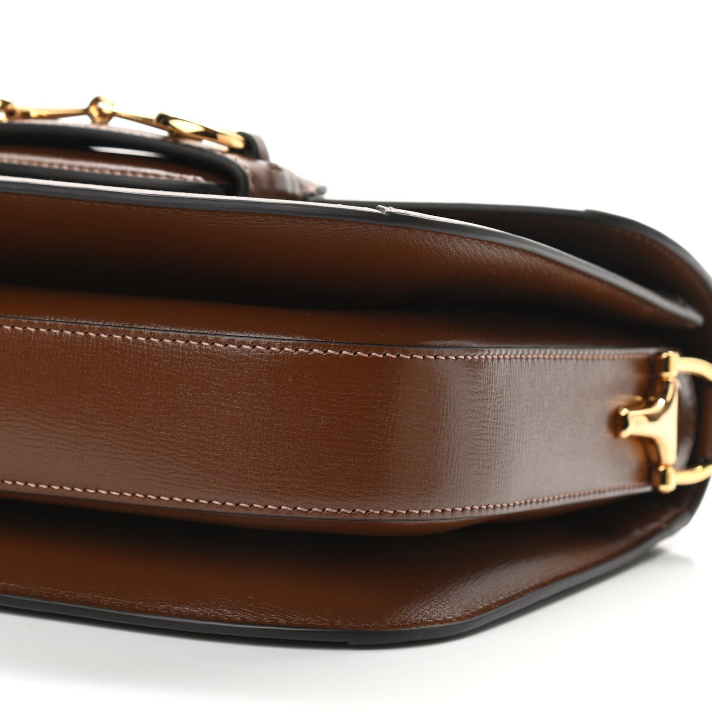 GG Supreme Monogram Horsebit 1955 Shoulder Bag Beige Brown Sugar