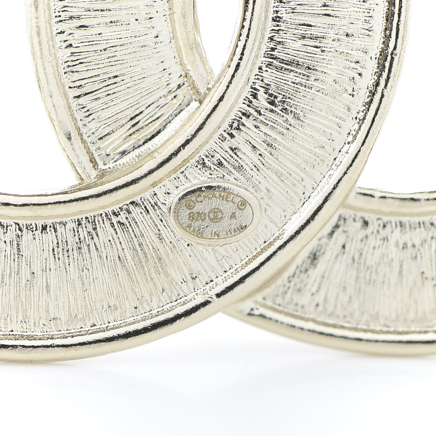 Chanel Crystal Pearl Chain Mania CC Earrings Gold 3 of 4