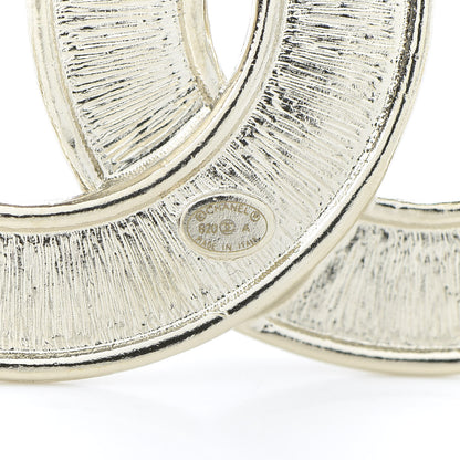 Chanel Crystal Pearl Chain Mania CC Earrings Gold 3 of 4