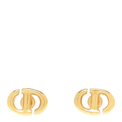 Christian Dior Metal Petit CD Stud Earrings Gold 1 of 6