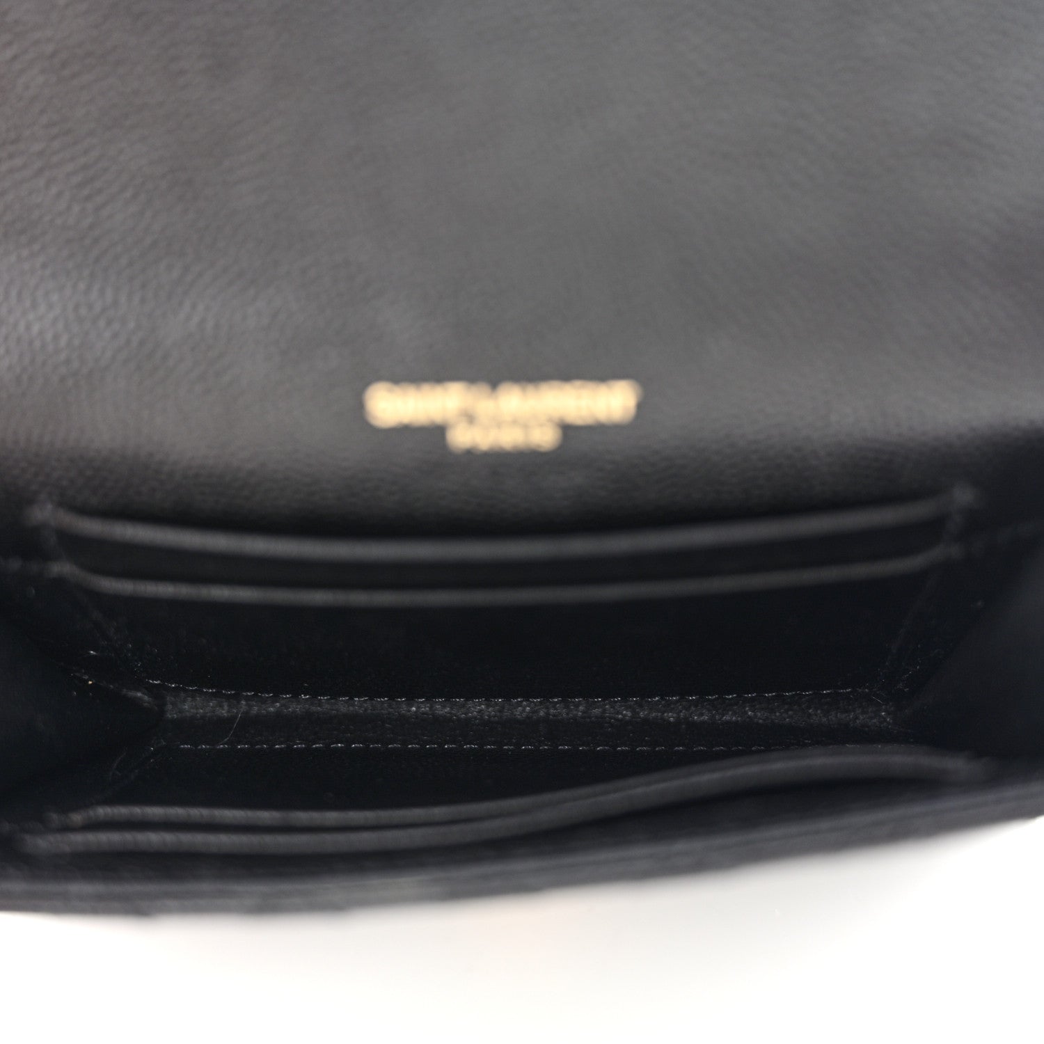 Saint Laurent Grain De Poudre Textured Mixed Matelasse Triquilt Small Monogram Envelope Wallet Black 5 of 8