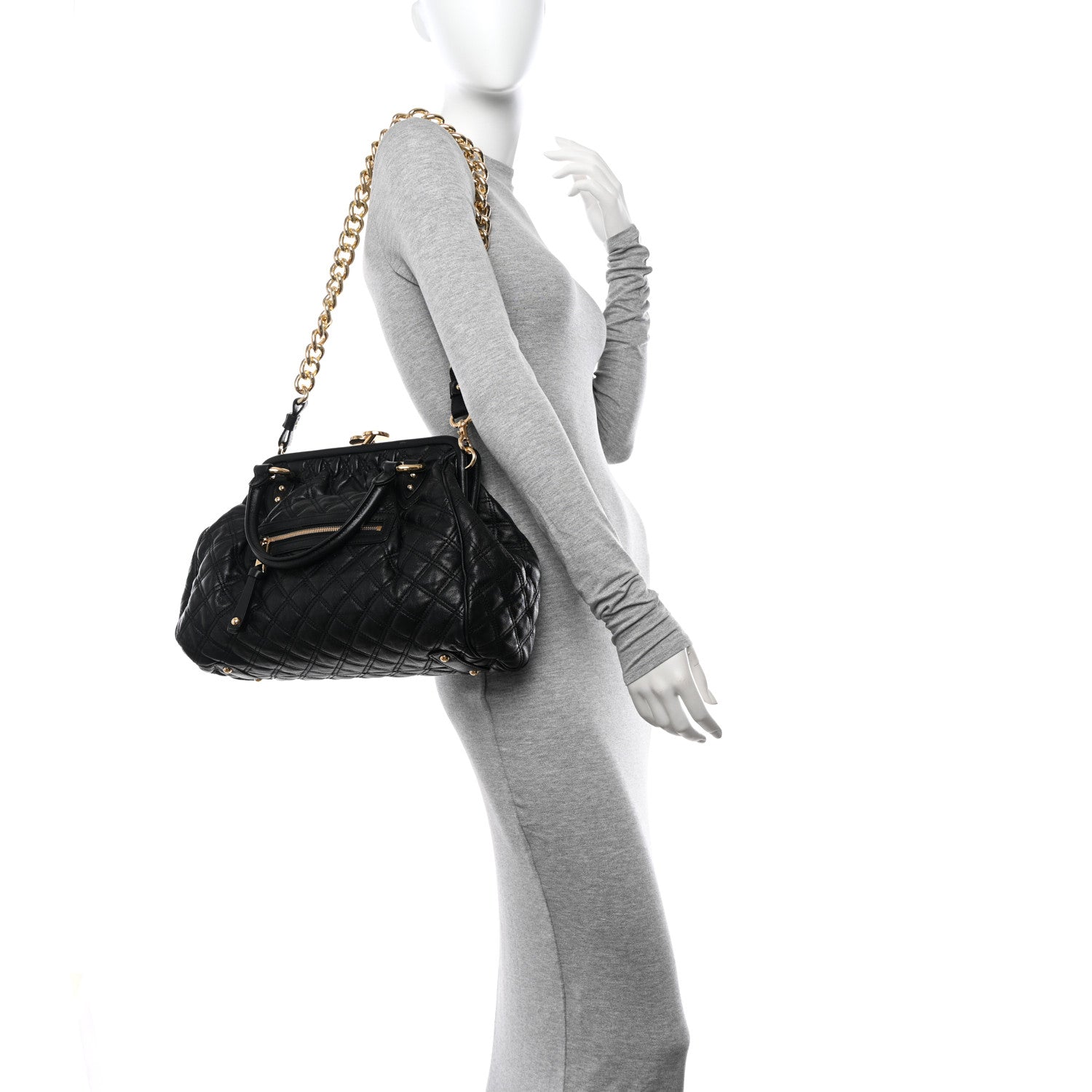 Marc Jacobs Calfskin Quilted Stam Black 2 of 9