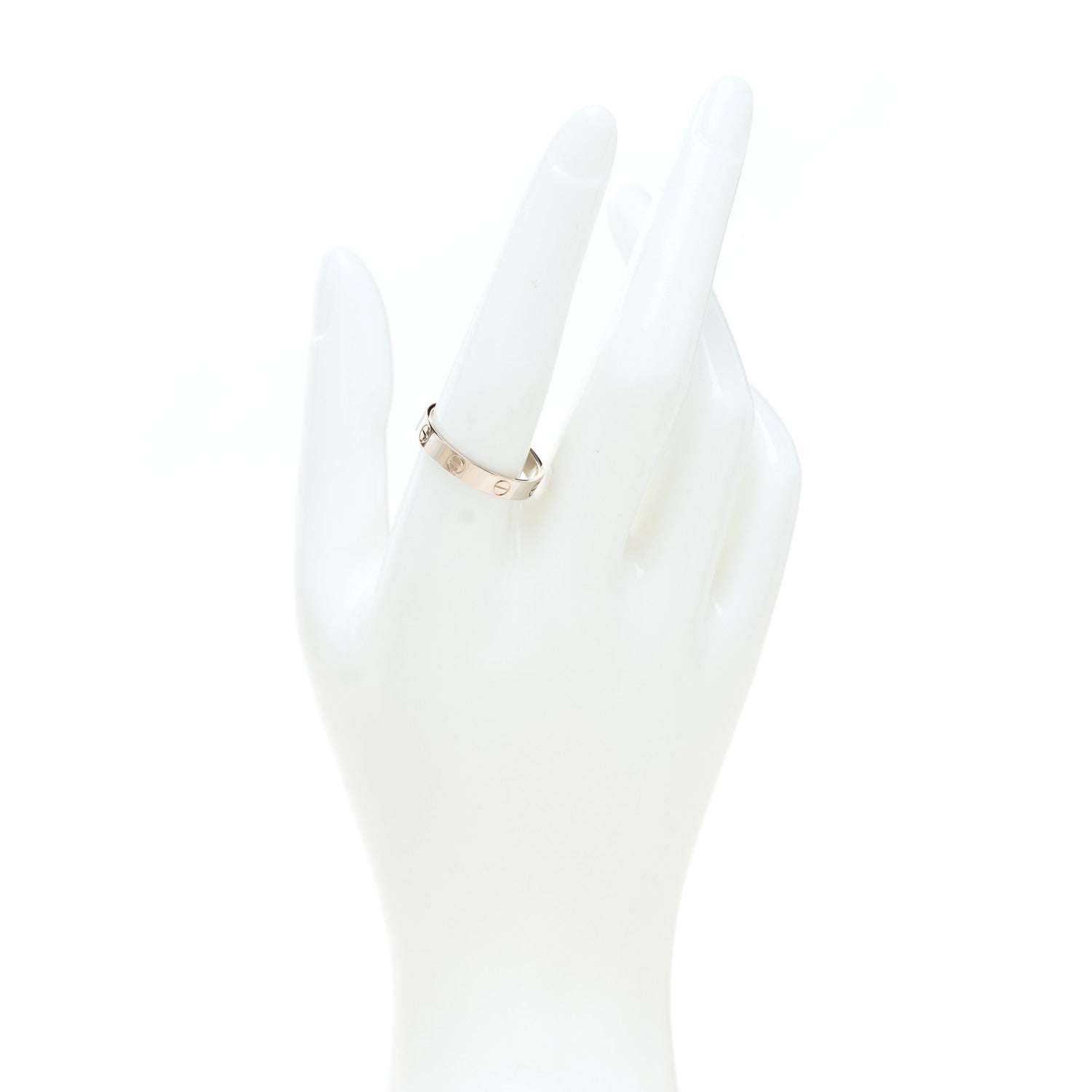 Cartier 18K White Gold 3.5mm LOVE Wedding Band Ring 59 8.75 3 of 5