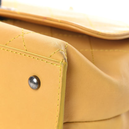 Chanel Calfskin Stitched Urban Luxury Top Handle Bag Yellow 12 of 20