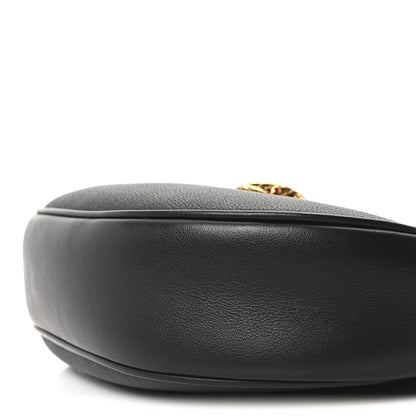 Bulgari Urban Grain Smooth Calfskin Serpenti Ellipse Shoulder Bag Black 9 of 9