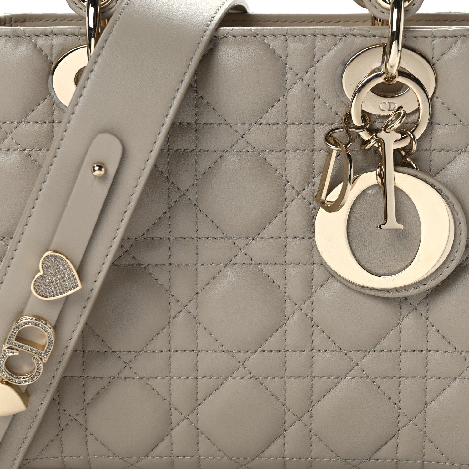 Christian Dior Calfskin Cannage Small My ABCDior Lady Dior Beige 7 of 13