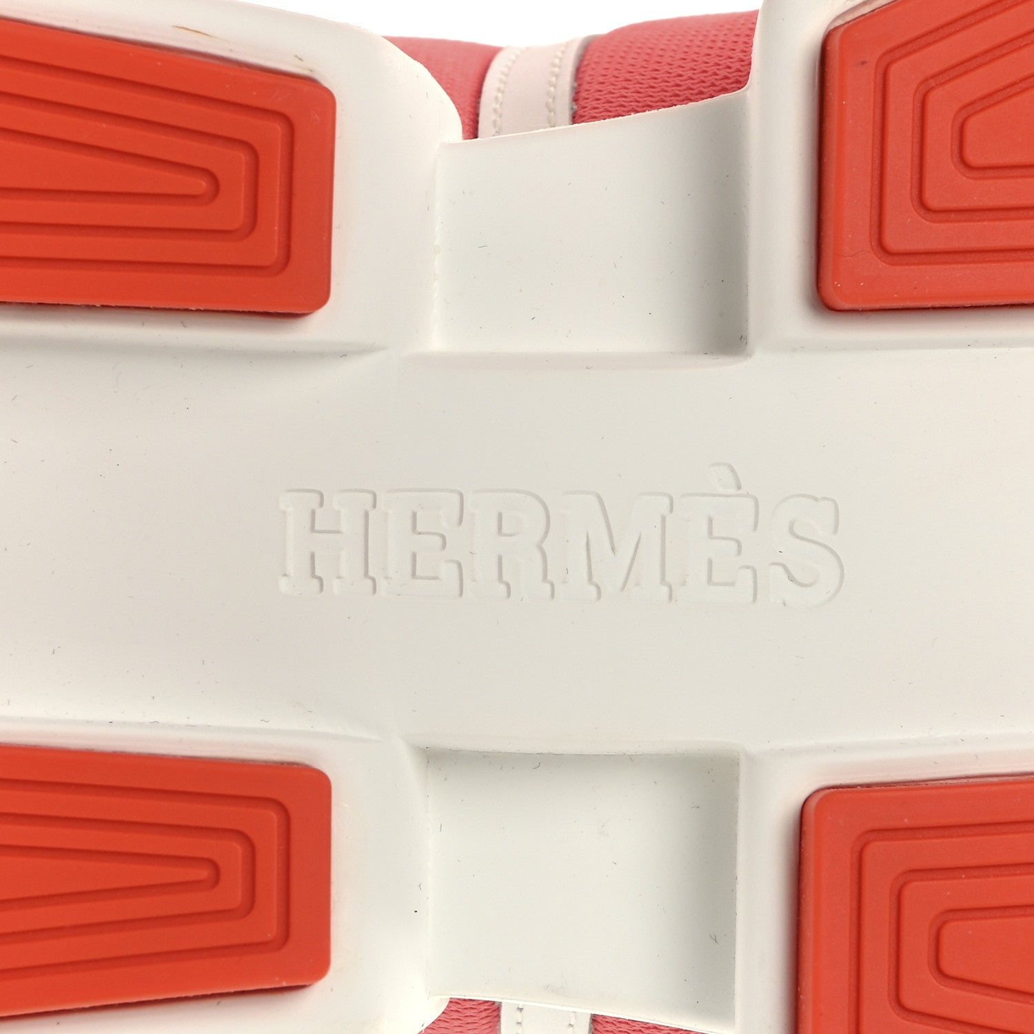 Hermes Mesh Calfskin Womens Giga Sneakers 37 Rose Du Desert White 8 of 10